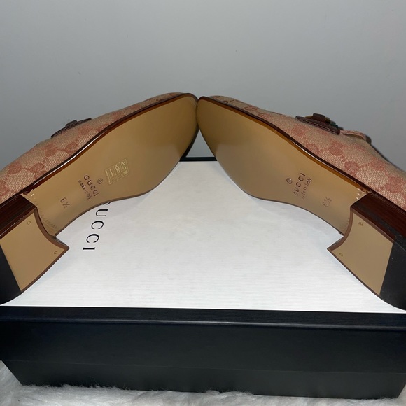 GUCCI LOAFERS MOCCASINS HORSEBIT BEIGE - Picture 4 of 5